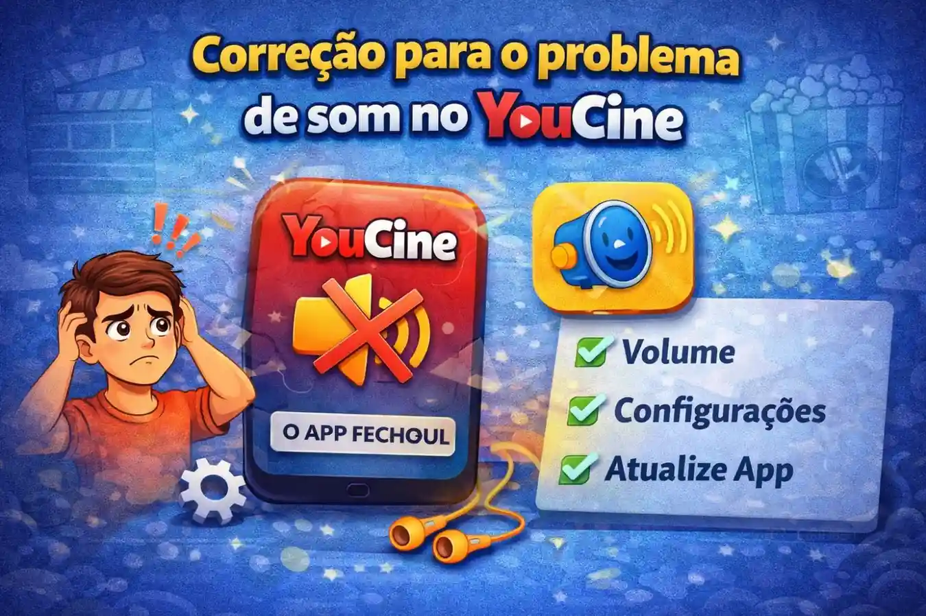 Correção para o problema de som no YouCine