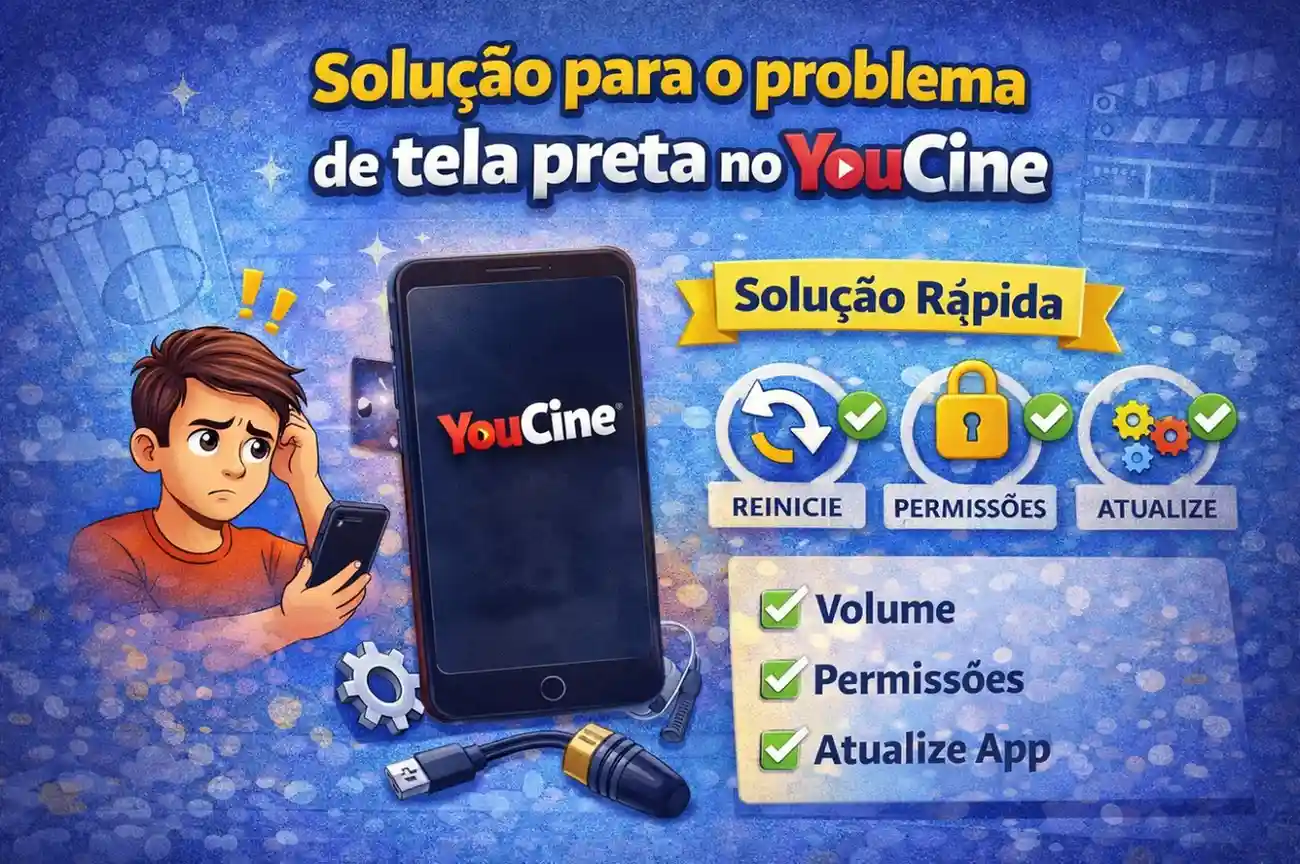 Solução para o problema de tela preta no YouCine