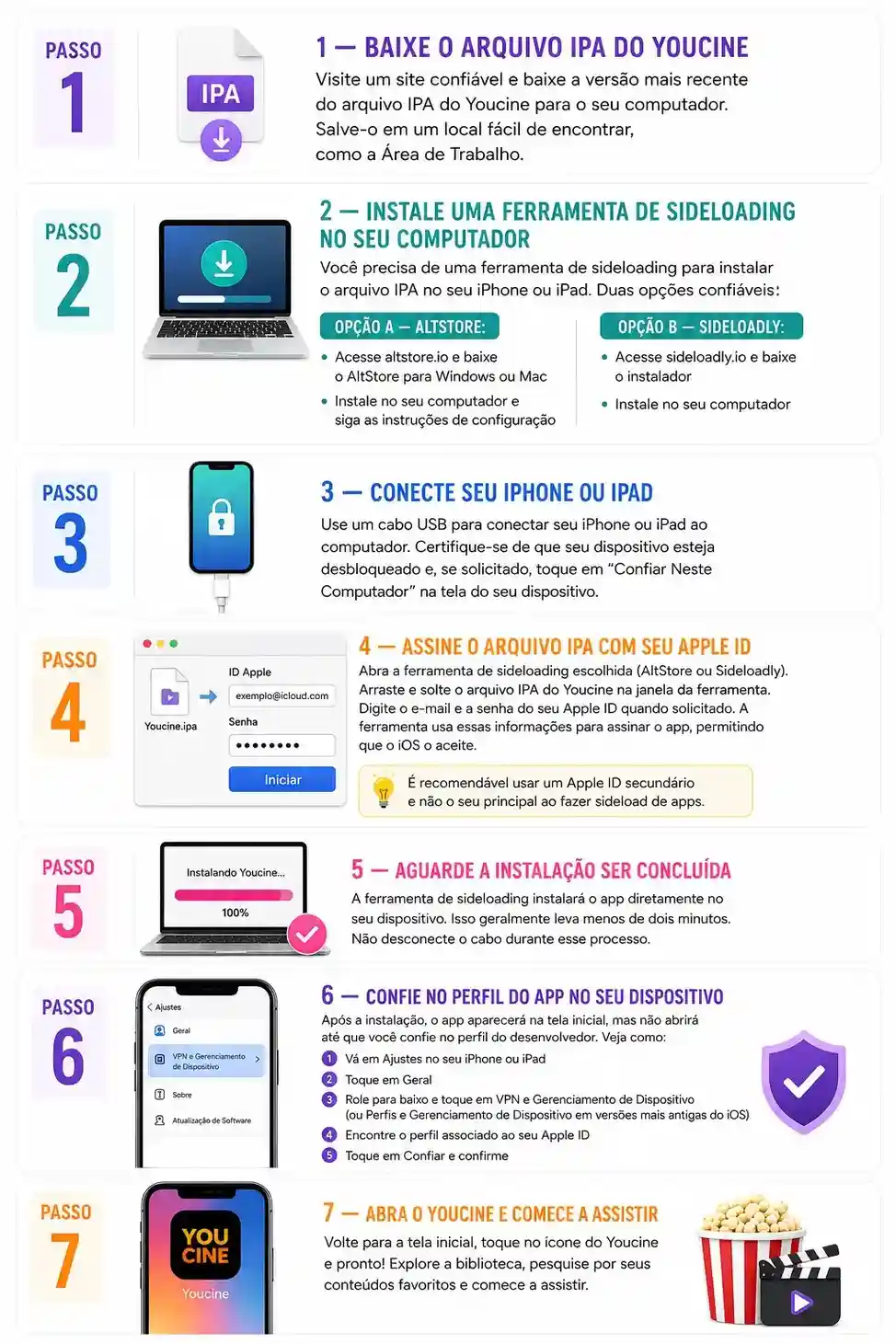 Guia de download do Youcine iOS